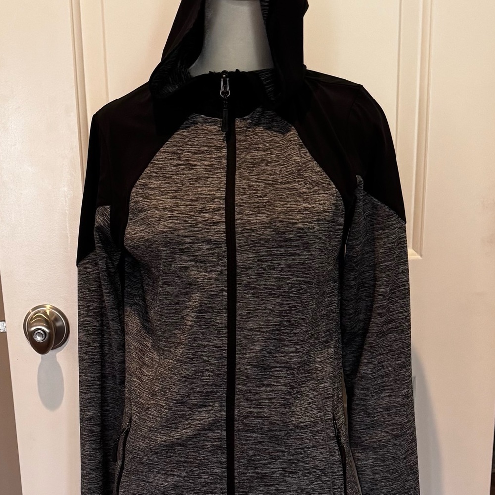 Women's Eddie Bauer Black and Gray Hooded Jacket